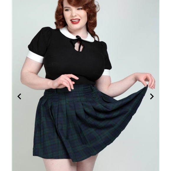 Collectif Dresses & Skirts - NWT Collectif Daria Blackwatch Pleated Mini Skirt